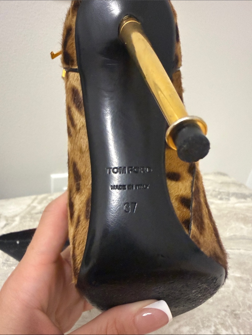 Tom Ford leopard pony hair booties. Size 37 - Picture 5 of 6